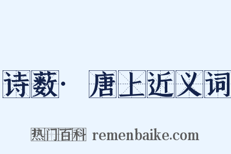 诗薮·唐上近义词是什么意思的图片
